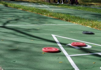 Outdoor shuffleboard.