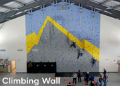 Mountain View gym climbing wall.
