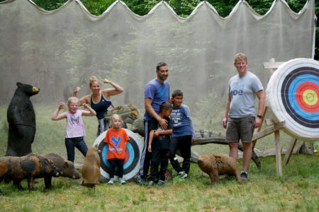 A young family at camp together.