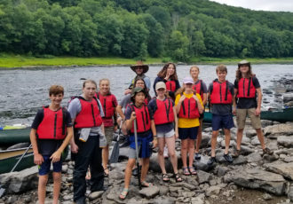 Delaware Canoe off-site expedition.